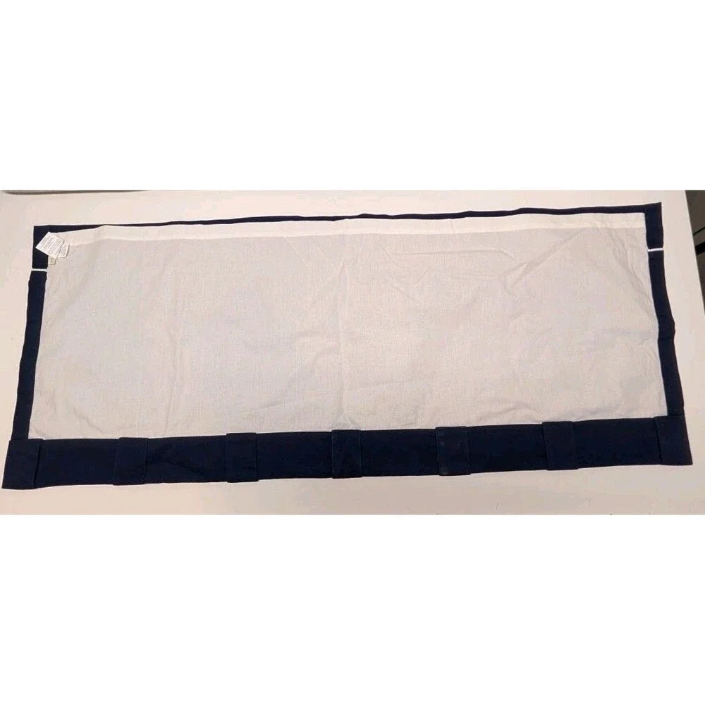 Pottery Barn Kids Twill Window Valance Midnight Navy Blue Nursery Nautical 43x17